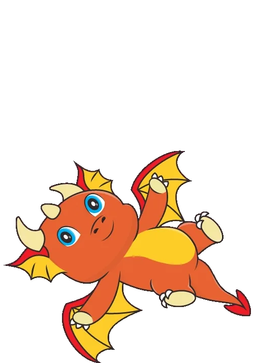 A dragon lying down and breathing fire into the air